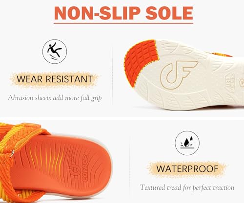 Image of COFACE Womens Trendy Orthotic Flip Flops Lightweight Yoga Mat Thick Cushion Walking Thong Sandals Adjustable Slip On Slippers With Comfortable Plantar Fasciitis Arch Support