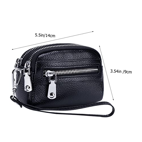 GALPADA Multi Function Zipper Wallet for Women Compact Leather Coin Storage Pouch with Zippered Pockets for Travel and Dating Clutch Bag2