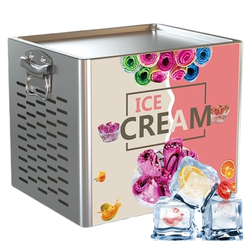 Máquina comercial para hacer rollos de helado para helado frito y yogurt, ideal para bares, cafeterías y tiendas de postres