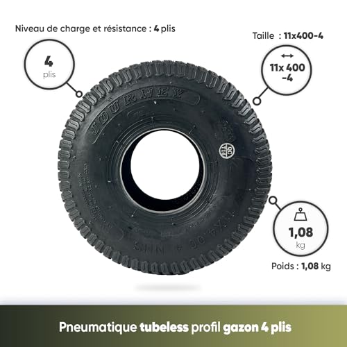Perfil de neumático Gazon 4 Plus rueda para tractor cortacésped de 11x400-4 2
