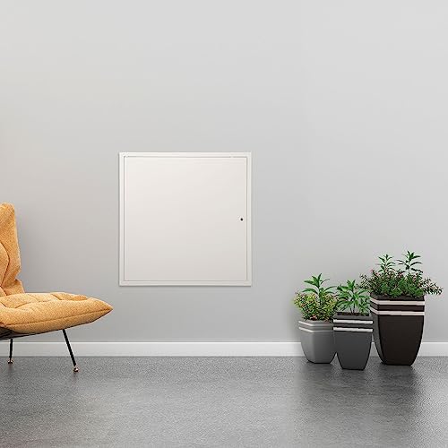 VEVOR Revisionsklappe 450 x 450 mm Revisionstür Verzinktes Stahlblech Trockenbau, 165° Arbeitsbereich Wartungklappe Unterputzklappe Revisionsklappe Nockenriegelschloss, Zugangtür Revisionsplatte