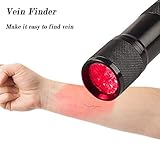 ★ 9 runde rote LEDs helfen Ihnen Vene Weg schnell und einfach zu finden. Einfach zu verwenden. Drücken Sie einfach die Taste auf der Unterseite der Vene Finder ..