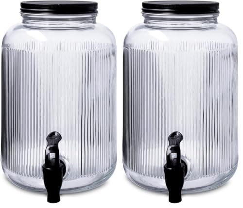 Distributeur de boissons en verre (Lot de 2)