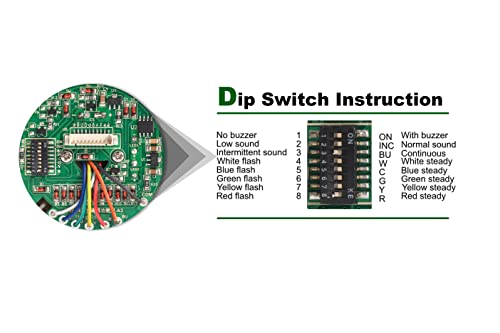 Andont 3 Stack Super Bright Led Andon Tower Lights With Buzzer, Off-On Or Flash, 6 Ft Industrial Adapter, Plug Play Ready #TOP7