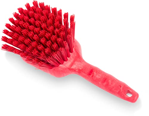 Image of SPARTA 40541EC05 Plastic Scrub Brush, Utility Brush, Kitchen Brush With Hanging Hole For Cleaning, 8 Inches, Red - (Pack of 1)