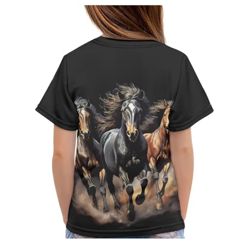 Image of JEOCODY Boys Girls Graphic Tees Funny 3D Printed Short Sleeve T-Shirts 3-16T