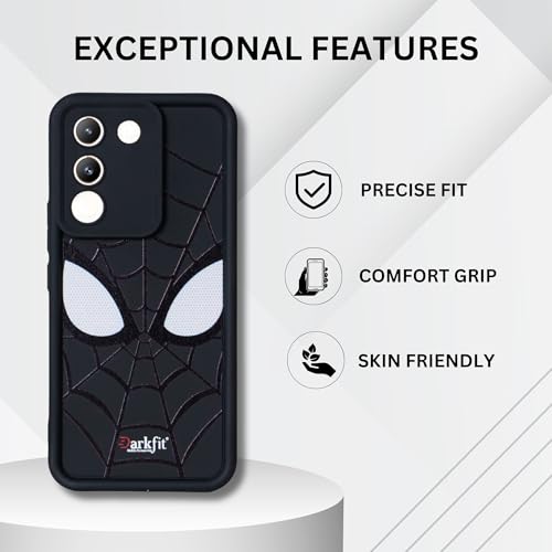 Image of DARKFIT Back Case Cover Compatible for Vivo Y200 | Silicone Case | Camera & Body Protection| Shock Proof | for Vivo Y200 | Color Black