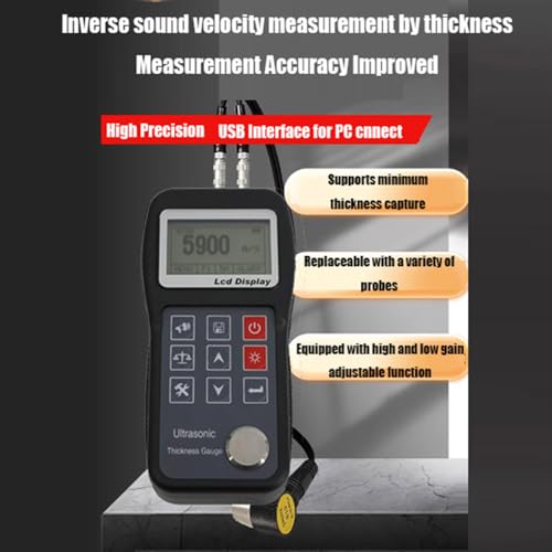 Calibrador Ultrasónico Digital para Metales 0.75-300mm USB miniatura 3