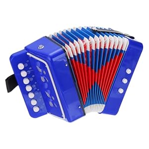 QUARKZMAN Knopfakkordeon 10 Tasten Marineblau