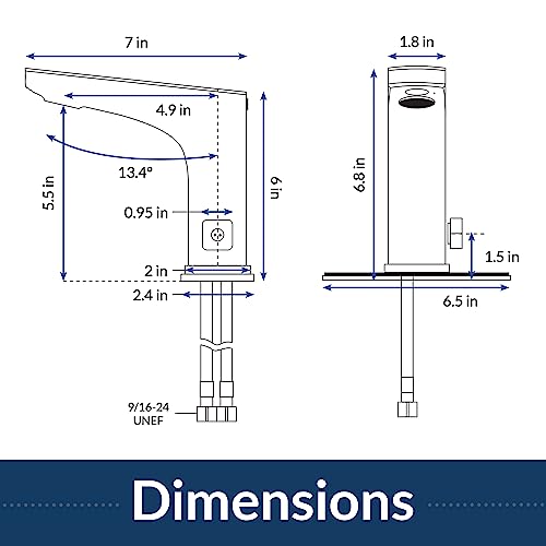 Bio Bidet 80B10001-001-BK1 Grove Touchless Bathroom Sink Faucet, Hands Free Or Touch Activated, Matte Black thumb #9