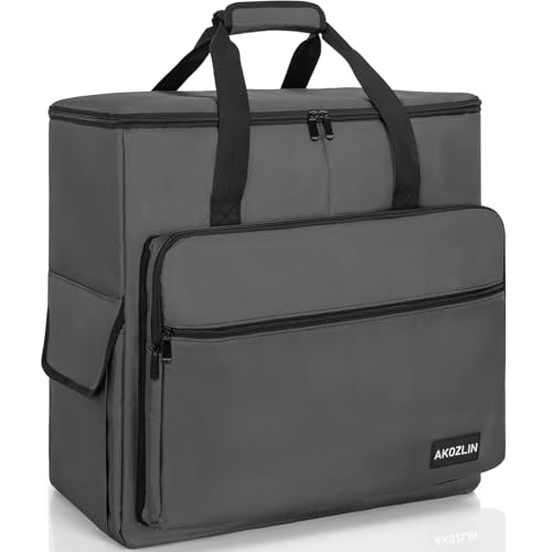 AKOZLIN Desktop Gaming Computer Tower PC Chassis Carrying Case Travel Storage Bag for Keyboard Mouse Accessories Grey