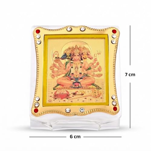 Image of Panchmukhi Hanuman Idol Statue for Car Dashboard Home & Office Showpiece Decor
