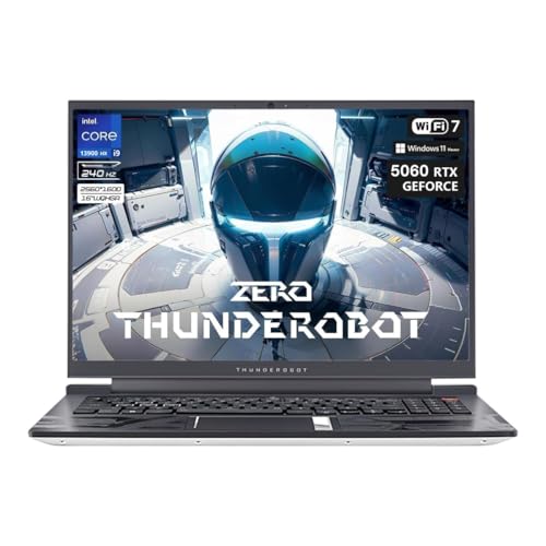 Thunderobot Zero 16 i9 RTX 5060 Laptop Gaming, Pantalla 16" WQXGA 240Hz 2.5K, Intel Core i9-14900HX, GeForce RTX5060, 16GB RAM DDR5, 1TB SSD, Teclado RGB, Wi-Fi 7, Win 11 Home