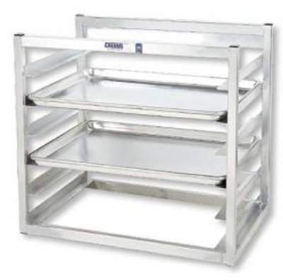 Channel AWM-10 Bun Pan Rack, Wall Mounted, Aluminum Construction, Side Load, Holds (10) 13" x 18" Pans, 3" Angle Spacing, Durable and Lightweight, Made in USA, 40"W x 13"D x 18"H