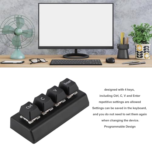 Teclado Gamer Fabateroes3cfgqip-11 USB 4 Teclas miniatura 2