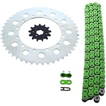 fits Kawasaki 1991-94 KDX250 / 94-96 KX250 Green Chain & Sprocket Silver 13/48 112L