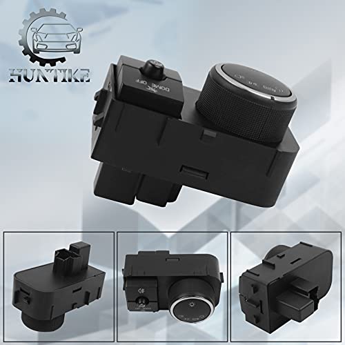 Huntike D1527J Headlight Switch, for Headlamp, Instrument Panel Dimmer, Dome Lamp - Fits 2007-2013 Chevy Silverado Suburban Avalanche Tahoe 2007-2014 GMC Sierra Yukon XL Part# 25858705