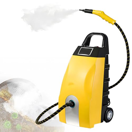 EpyGnom Limpiador a Vapor de Alta Presión de 3000 W, apor de Alta Temperatura, Limpia Eficazmente la Grasa de Cocina, Alfombras, Sofás, Colchones y Azulejos, para Limpieza de Automóviles Yellow
