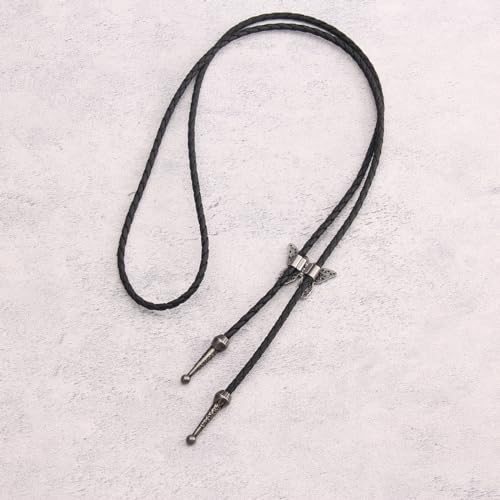 Image of GelConnie Native American Bolo Tie Rodeo Cowboy Leather Necktie Western Necklace Costume Accessories for Men,Women
