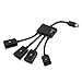 Produktbild kwmobile 4in1 Micro USB Adapter - Mikro USB Verteiler OTG Hub für Smartphone Tablet - USB Verteiler Handy vierfach in Schwarz