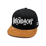Hand und Feuer Snapback Cap Kinder Frechdachs Schwarz Canvas L
