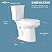 HOMLYLINK Tall Toilet 22 Inch for Seniors, Extra High Toilet, Comfort Elongated Bowl Heigh 21