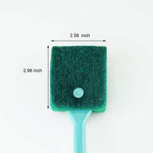 Aoodoom 3 Pcs Double-Sided Aquarium Fish Tank Algae Cleaning Brush With Non-Slip Handle, Sponge Scrubber Cleaner For Glass Aquariums And Home Kitchen #TOP6