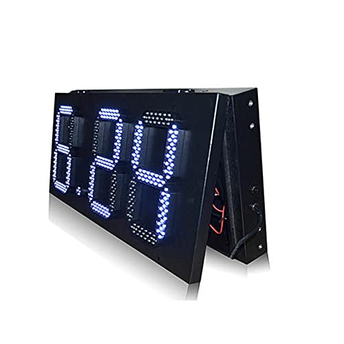 Cronómetro portátil para gimnasio, panel LED impermeable de 12 pulgadas, formato 8.88, color blanco, señal digital para precios de gasolina al aire libre (cuenta regresiva de 3 dígitos) miniatura 5