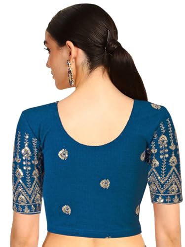 Image of Chandrakala Readymade Blouses for Women Sarees,Stretchable(B202-P)