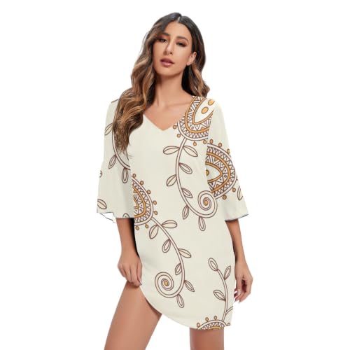 Robe en mousseline de soie beige cachemire adoptez une allure vaporeuse et poétique