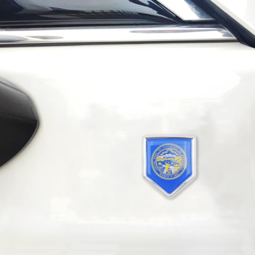 Emblema cromado de Nebraska Overdecor con relieve para parachoques de coche 4