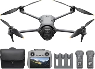 DJI Mavic 4 Pro Combo Fly More con DJI RC 2, drone con tripla fotocamera dotato di 100 MP fotocamera Hasselblad con CMOS 4/3, trasmissione video a 30 km, volo fino a 51 minuti, hub di ricarica e altro