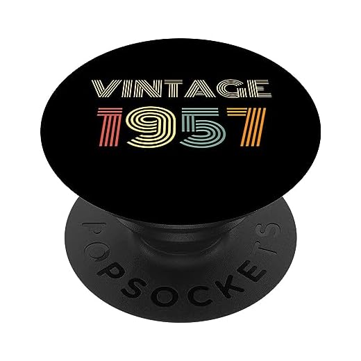 Vintage 1957 para hombres, idea de regalo 66 cumpleaños 66 años PopSockets PopGrip Intercambiable