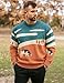 Flygo Men's Cow Sweater Harajuku Oversized Sweaters Chunky Casual Knit Pullover Jumper Fall Winter Fashion(Orange-M)