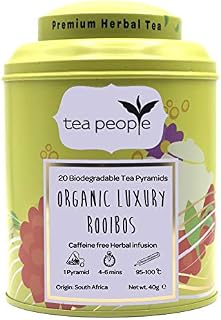 Tea People Organic Luxury Rooibos Tea Pyramids Tea Caddy (Pack of 20)