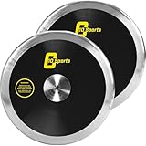 AKABIKE 2pcs Throwing Discus - Official Track and Field High Spin, Low Spin Discus for High School and College Throwers - Outdoor Practice and Competition Discus (1.0KG / 1.6KG / 2.0KG)
