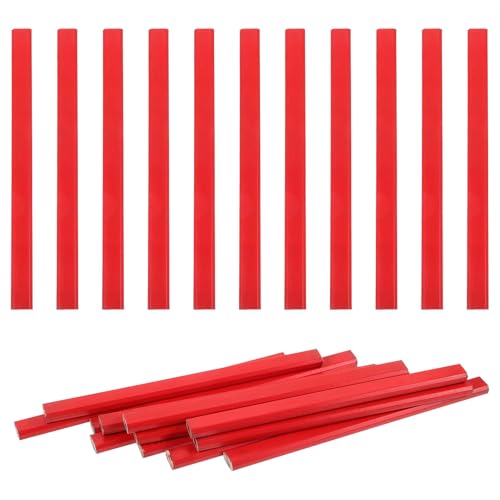 ULTECHNOVO 72 lápices carpintero madera rojo HB miniatura 1