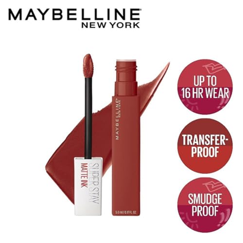 Image of Maybelline New York SuperStay Matte Ink Liquid Lipstick - 245 Seeker, Highly pigmented, Transfer Proof & Fade Proof. Maybelline New York SuperStay Matte Ink Liquid Lipstick Lasts Up To 16 Hour | 5ml