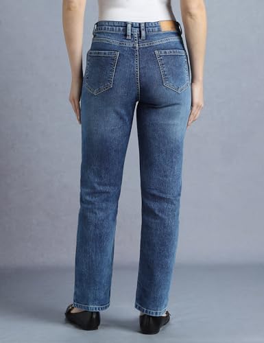 Image of INKD Women's Slim Fit Jeans - Mid-Rise | Cotton Blend | Stretchable Fabric | Classic 5 Pocket Styling | Jeans for Women (Available in Plus Sizes)