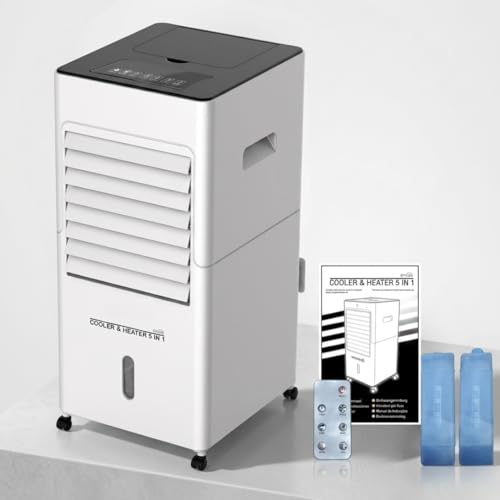 STARLYF Cooler & Heater 5 en 1 - Calefactor y Enfriador de aire con ventilador, 2000W, Climatizador, humidificador y purificador, Calentador de aire eléctrico, Portatil, Mando a Distancia