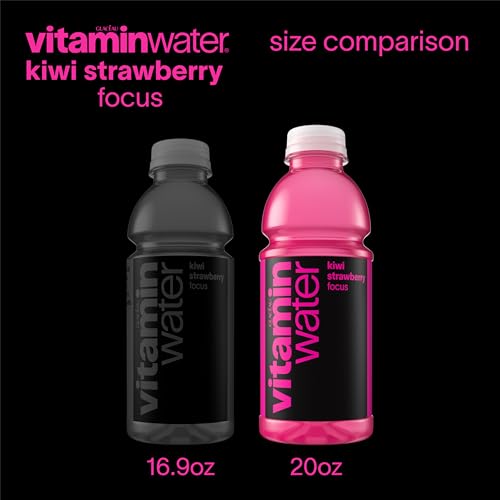 Image of vitaminwater Focus Kiwi Strawberry Nutrient Enhanced Flavored Water Beverage, 20 fl oz Bottles, 12 Pack