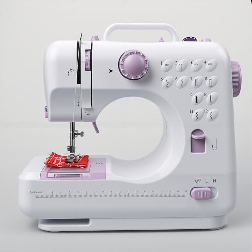 BRICH Mini Nähmaschine Kinder – Tragbare Elektrische Mini Nähmaschine für Anfänger & Kinder mit 12 Stichmustern