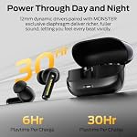 Monster N-Lite 220 Ecouteurs sans fil, Bluetooth 6.0 Écouteurs, appels clairs, 30H La vie des batteries, confort ergonomique, IPX7 Buds d'oreille imperméables
