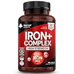 Gentle Iron Tablets Complex -Enriched with B12 & Vitamin C - Iron Supplements for Woman and Men - Ferrous Fumarate Energy Tablets Reduction in Tiredness and Fatigue (6 Months Supply) High Strength