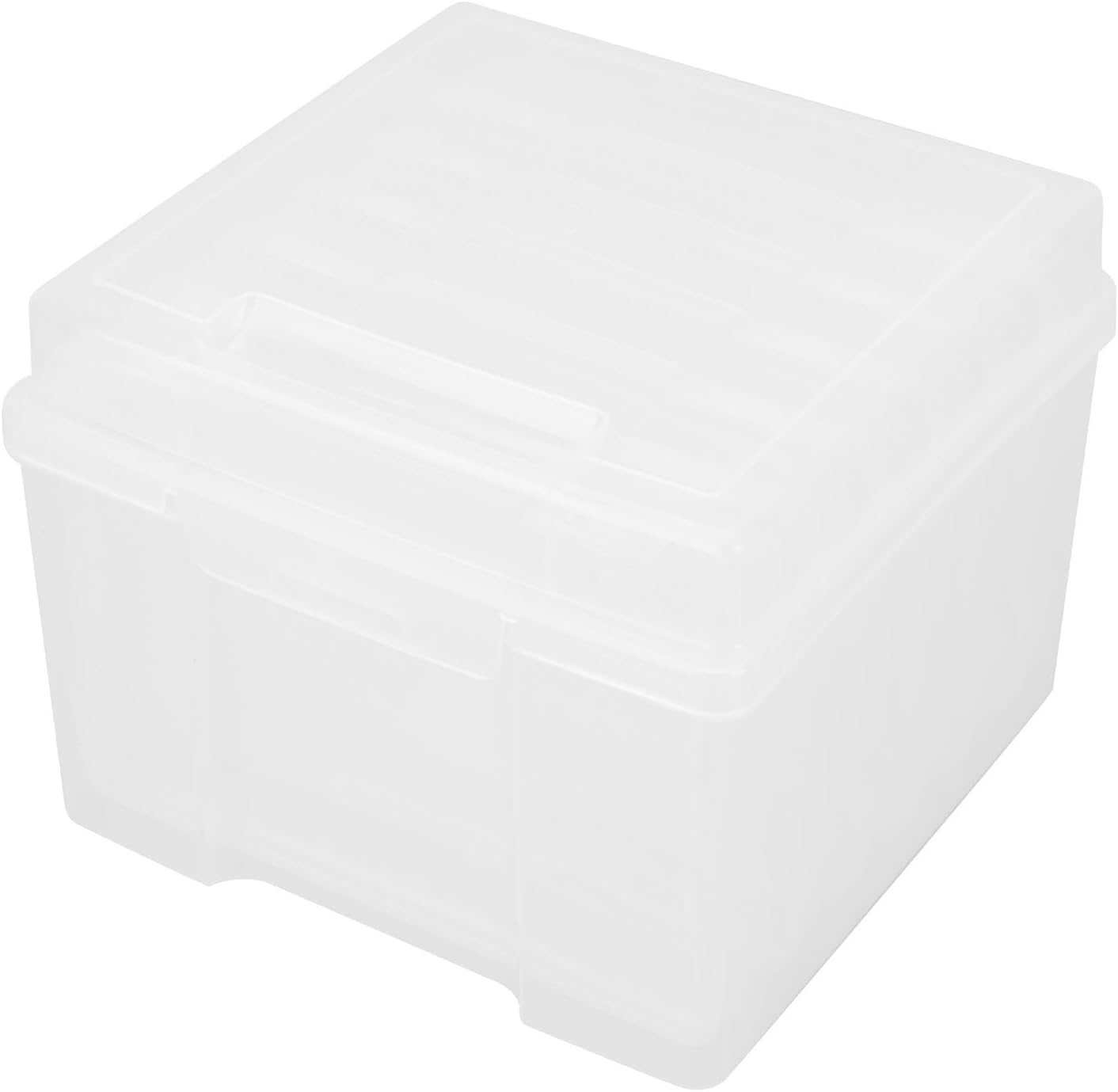 5x7 Inch Photo Storage Box with Lid Plastic Photograph Organizing Case for Photo Storage and Scrapbooking Portable Container for Travel and Home Use