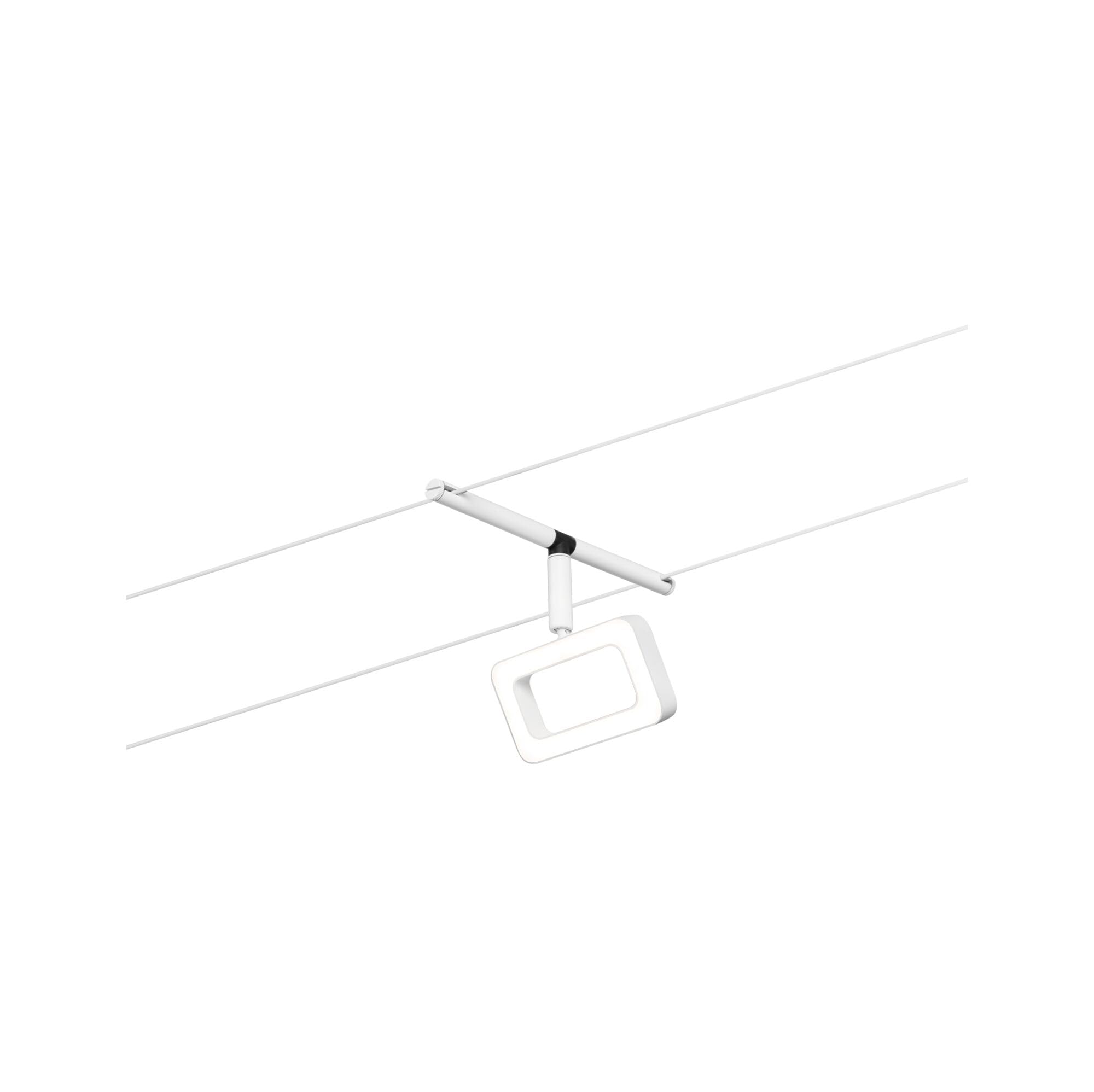 Paulmann 94483 LED Seilsytem Frame Basisset 5x400lm incl. 5x4,8 W Warmweiß Weiß matt, Chrom Kunststoff, Metall Beleuchtungssystem 3000 K