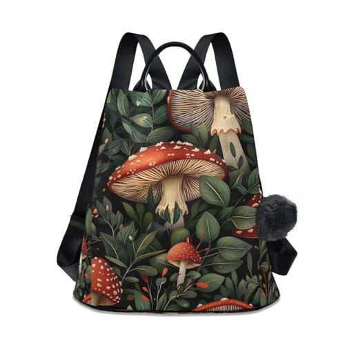 Sac à dos rétro vert champignon de voyage : votre allié pour flâner en ville