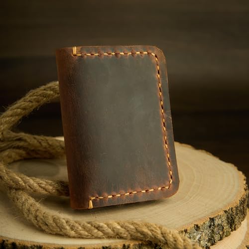 Handmade Leather Bifold Card Wallet