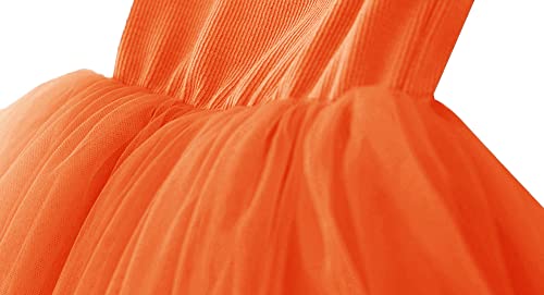 Image of GSVIBK Baby Girls Tutu Dress Sleeveless Toddler Cotton Tulle Skirt Princess Party Prom Dresses