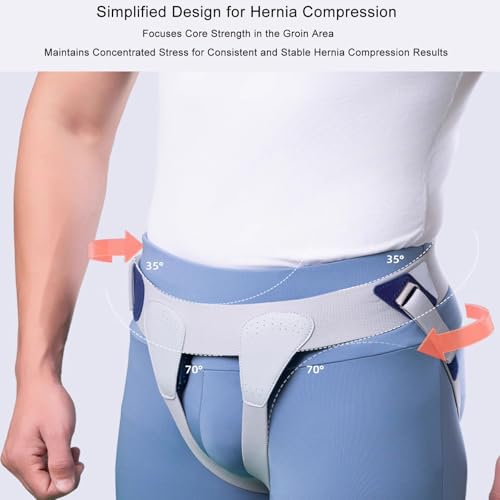 Faja para Hernia Inguinal con 4 Almohadillas de Compresión Pequeña miniatura 4